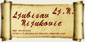 Ljubisav Mijuković vizit kartica